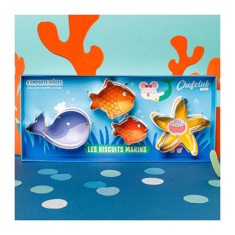 Chefclub - Coffret emporte-pièces Kids " Les biscuits marins ", Chefclub - Chefclub