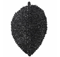 Set de table feuille en jonc de mer noir, Bloomingville