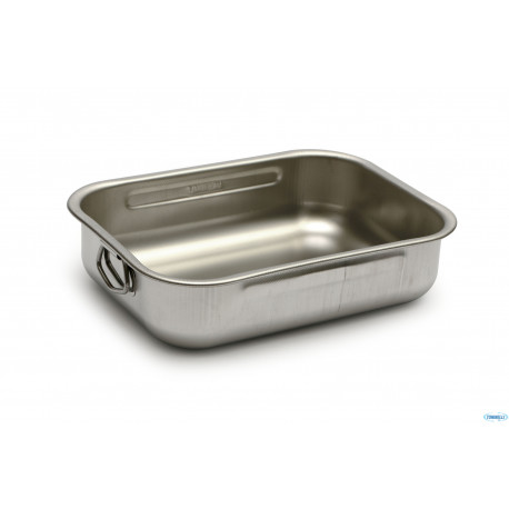 plat à four rectangle en inox, steel pan 40x28cm - steel pan