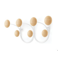 Porte manteau  bois clair 7 crochets Dosty, Umbra