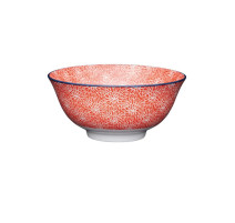 Bol Red Floral and Blue Edge, Kitchencraft