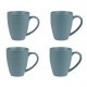 Coffret 4 mugs Snow Bleu, Table Passion