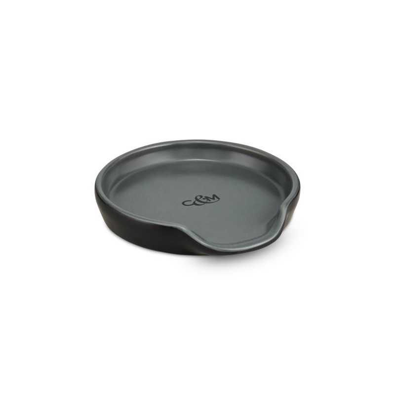 Repose-cuillère En Céramique Noir - Pour Cuillères à Café, Miel, Ustensiles - Stable, Lavable, Design Sobre