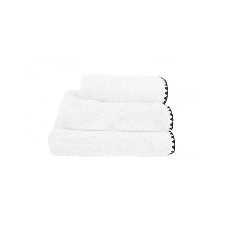 HAOMY TEXTILE - Linge de toilette Issey blanc, Haomy Serviette de bain - HAOMY TEXTILE