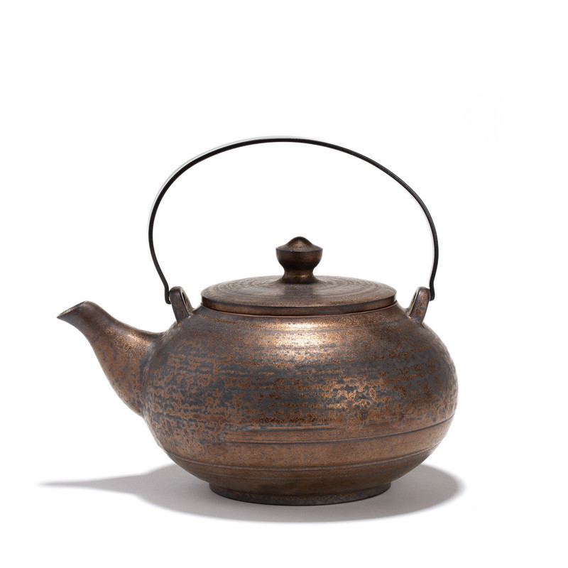 Théière porcelaine patine Bronze CheongDong, Dammann Frères