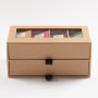 Coffret thé 7/7 Kraft 2 tiroirs garni de 56 sachets, Dammann Frères