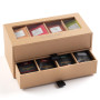 Coffret thé 7/7 Kraft 2 tiroirs garni de 56 sachets, Dammann Frères
