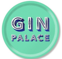 Plateau apéritif rond vert mousse "Gin Palace", Jamida