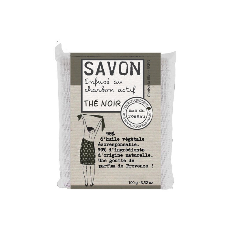 Savon parfumé coloré Thé Noir, mas du roseau - mas du roseau