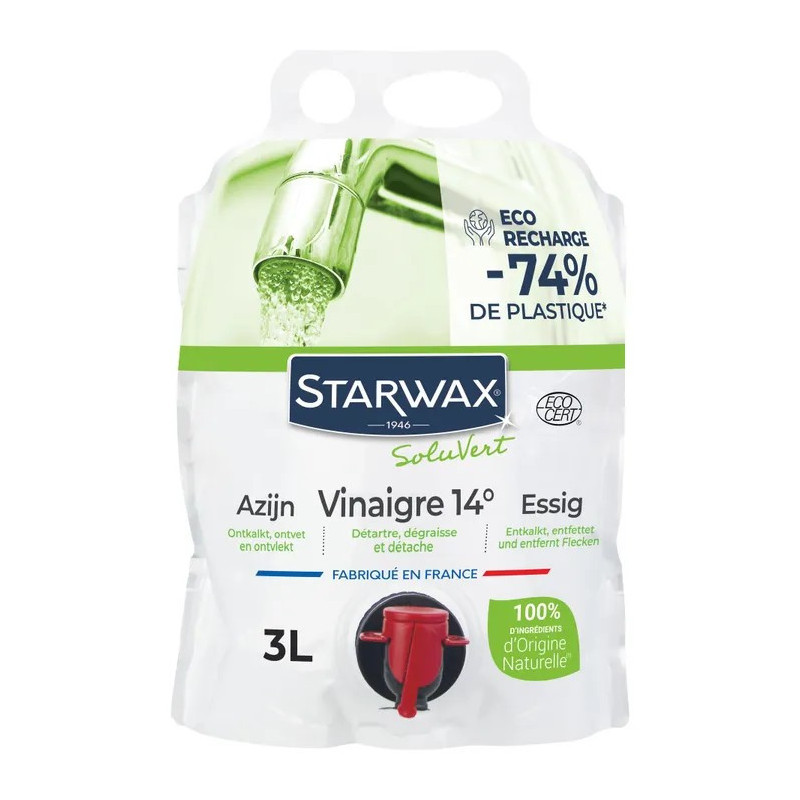 Starwax - Eco recharge Vinaigre 14° Soluvert, Starwax - STARWAX