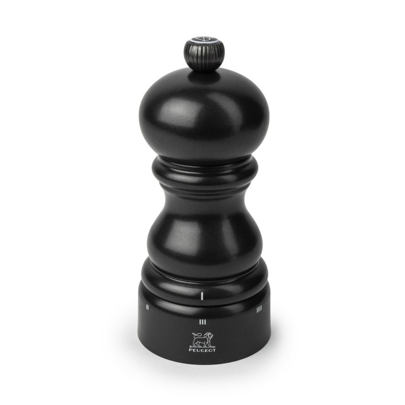 Moulin à sel Paris Noir Satin, Peugeot 12 cm - PEUGEOT