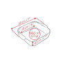 Plat four céramique carré 18 cm Appolia, Peugeot
