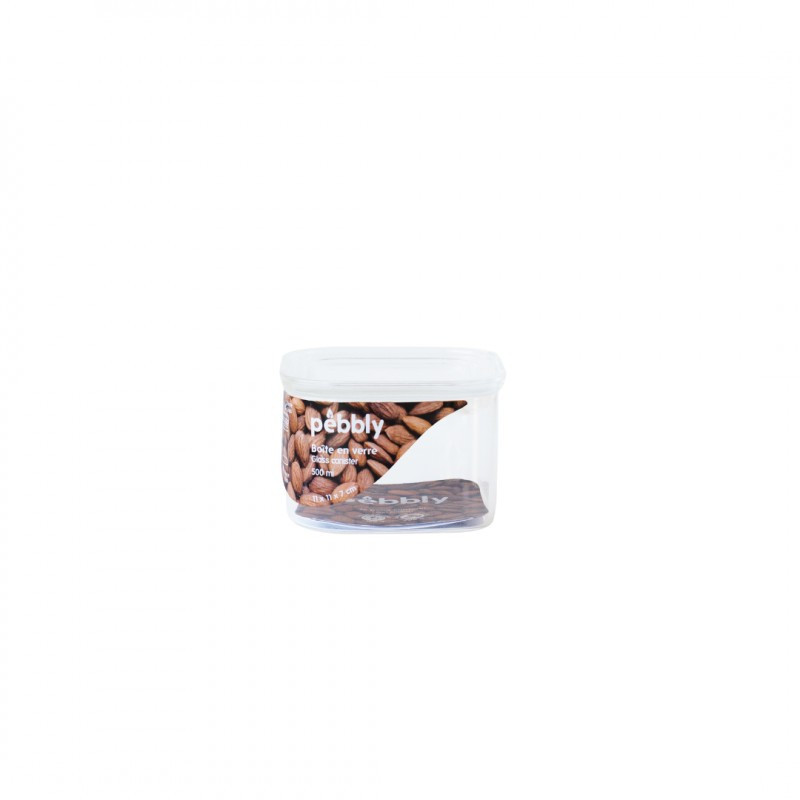 Pebbly - Boite de conservation carrée en verre, pebbly 500 ml - PEBBLY