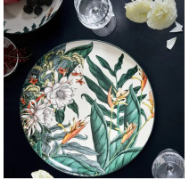 Plat rond collection Night Garden, Bruno Evrard