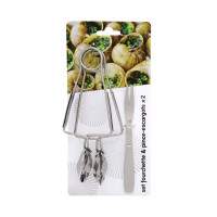 Set fourchette et pince-escargots x2, Chevalier Diffusion