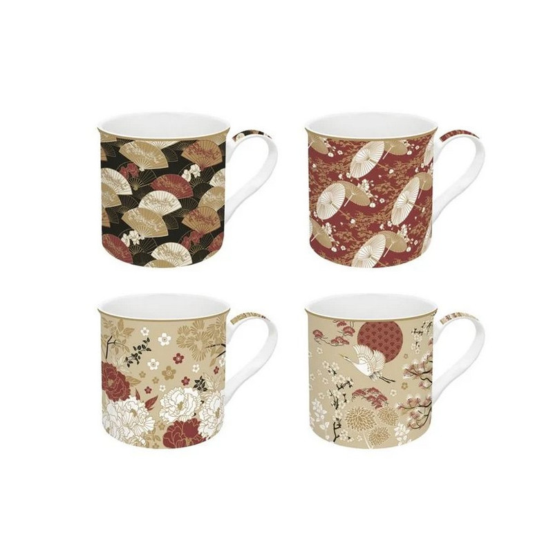 coffret 4 mugs collection kimono, easy life - easy life