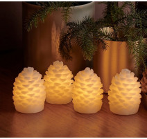 4 Bougies Pomme de Pin 7.5 cm collection Clara, Sirius