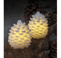 2 Bougies Pomme de Pin 14 cm collection Clara, Sirius