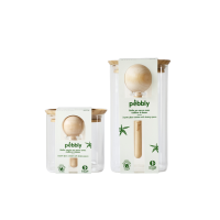 Boite de conservation carrée en verre, pebbly