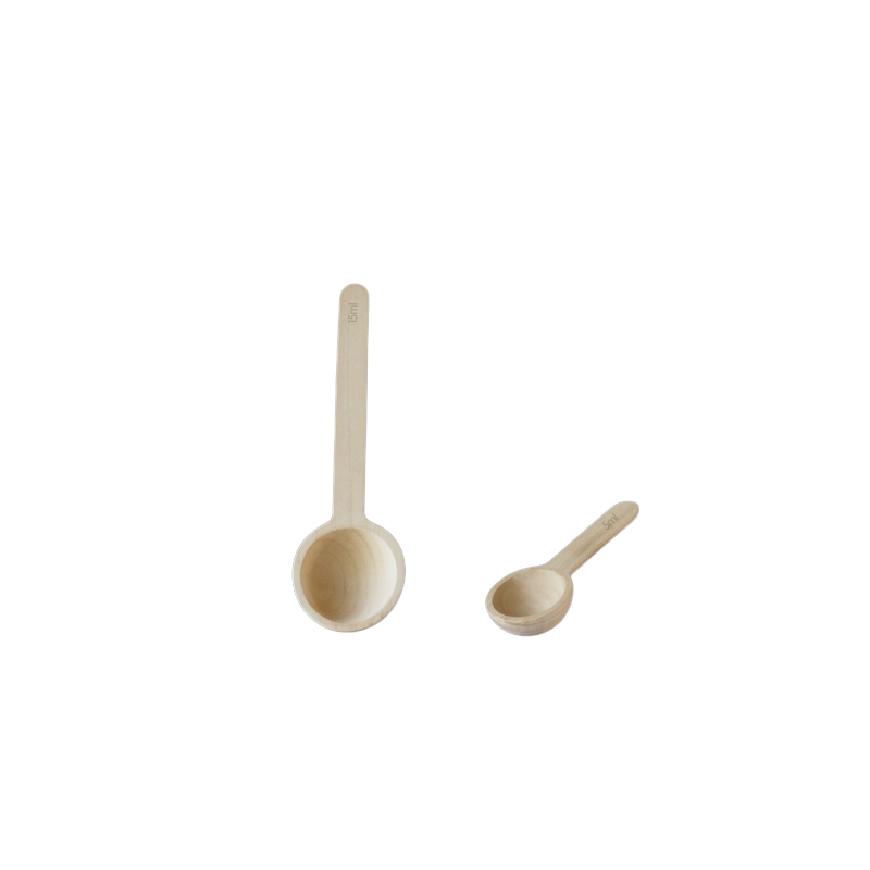 Pebbly - Set de 2 cuillères à doser en bambou, pebbly - PEBBLY