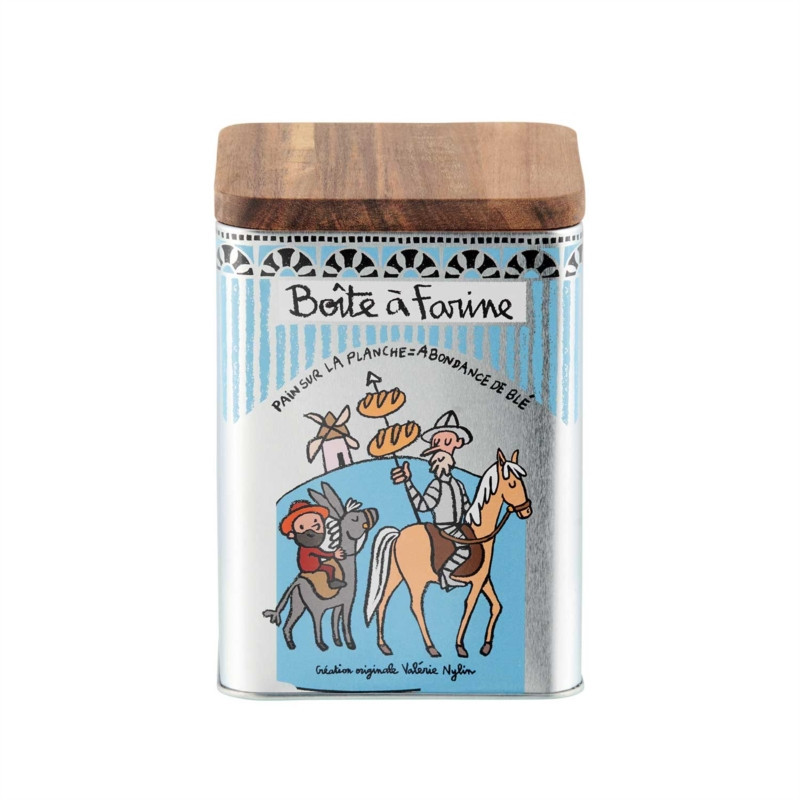 DERRIERE LA PORTE - Boîte à farine couvercle bois Abondance de blé, Derrière la Porte - DERRIERE LA PORTE