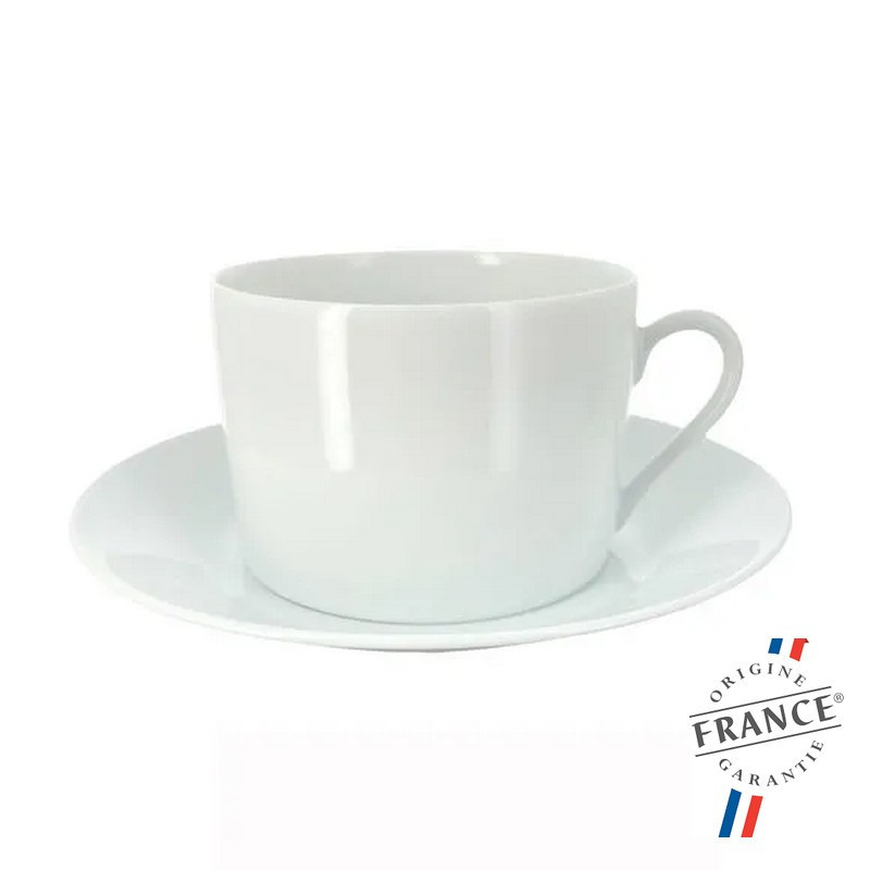 tasse déjeuner 30 cl et sous-tasse maintenon, bruno evrard - bruno evrard