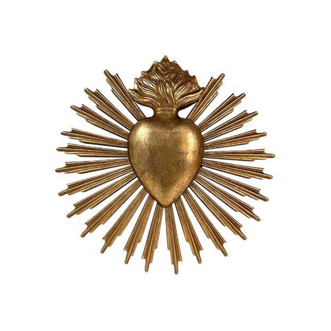 Décoration murale Ex-Voto coeur soleil 25 cm, Emdé