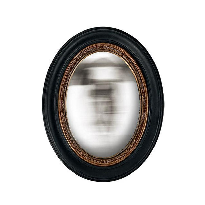 Miroir Convexe Noir Argent - 19 cm