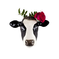 Vase mural Vache M, Quail Ceramics UK