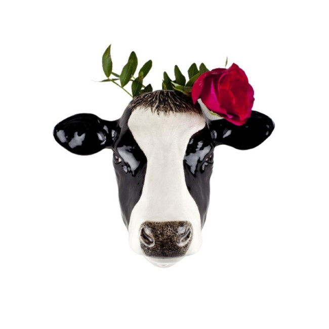 Vase mural Vache M, Quail Ceramics UK