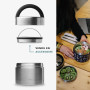 Boîte repas isotherme Granite Kaki, Qwetch
