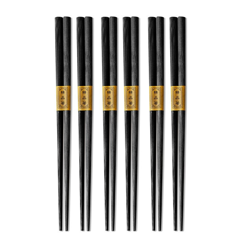 Lot de 6 paires de baguettes noires, WD Lifestyle - WD Lifestyle
