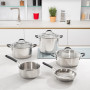 Sauteuse inox 26 cm Tempra avec couvercle, Lagostina