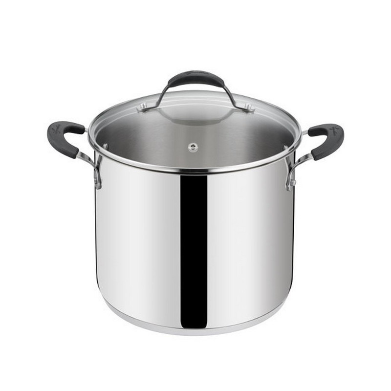 marmite inox 24 cm tempra avec couvercle, lagostina - lagostina