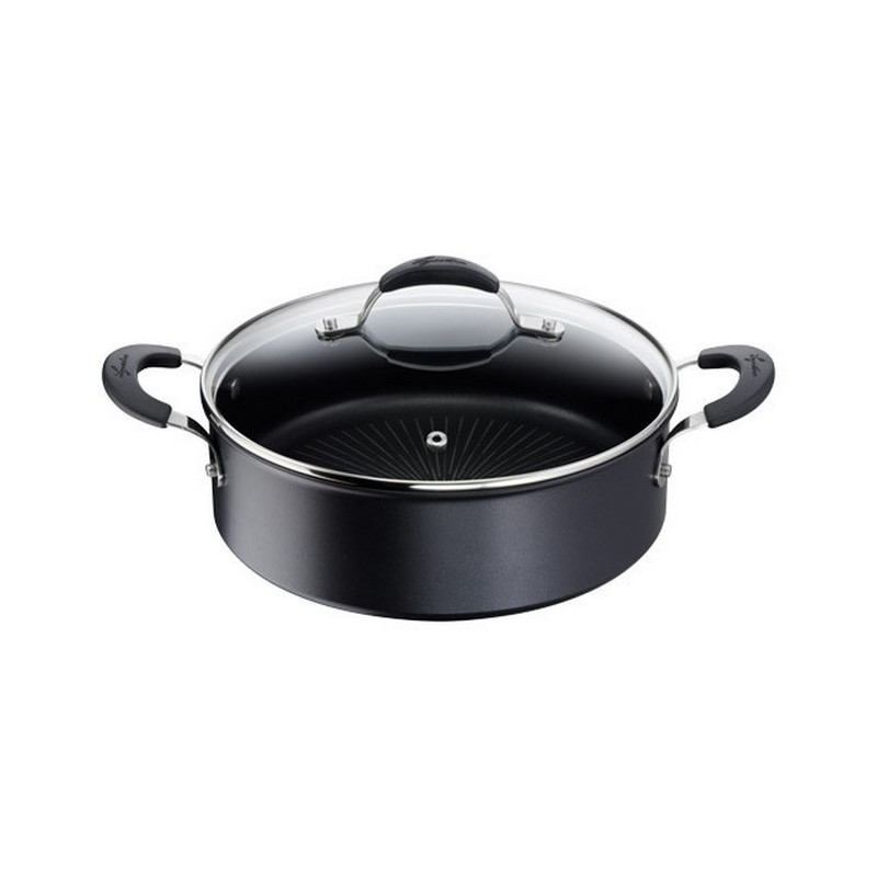 sauteuse 26 cm antiadhésive avec couvercle tempra, lagostina - lagostina