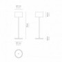 Lampe Olivia Corten 11 x 35 cm, Zafferano