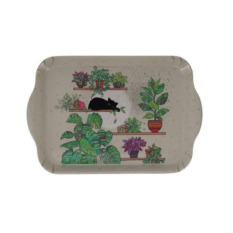 Kiub - Plateau en mélamine Bug Art Chat Plantes, Kiub - Kiub