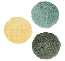 Plateau de service Fleur 34 cm, Van Verre