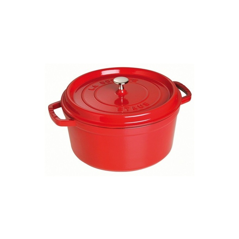 Staub - Cocotte en fonte ronde cerise, Staub 26 cm - Staub
