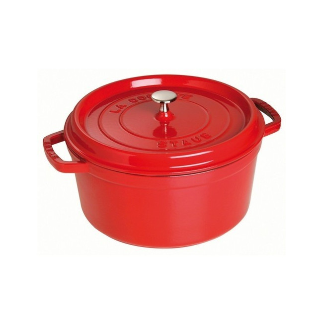 Cocotte en fonte ronde cerise, Staub
