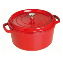 Cocotte en fonte ronde cerise, Staub