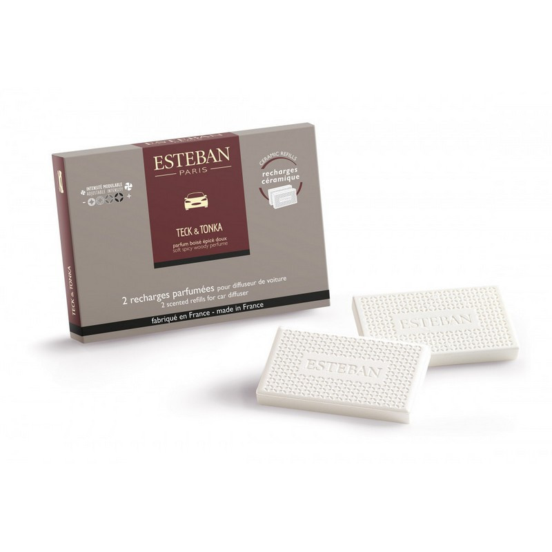Esteban - Recharge parfumée pour diffuseur de voiture Teck & Tonka, Esteban - ESTEBAN