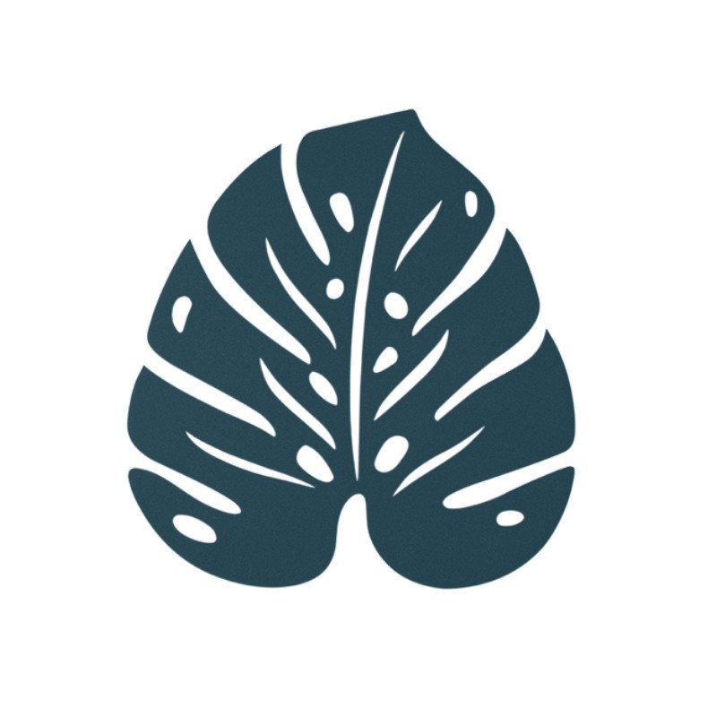 FERMOB - Dessous de plat Monstera, Fermob Bleu Acapulco - FERMOB
