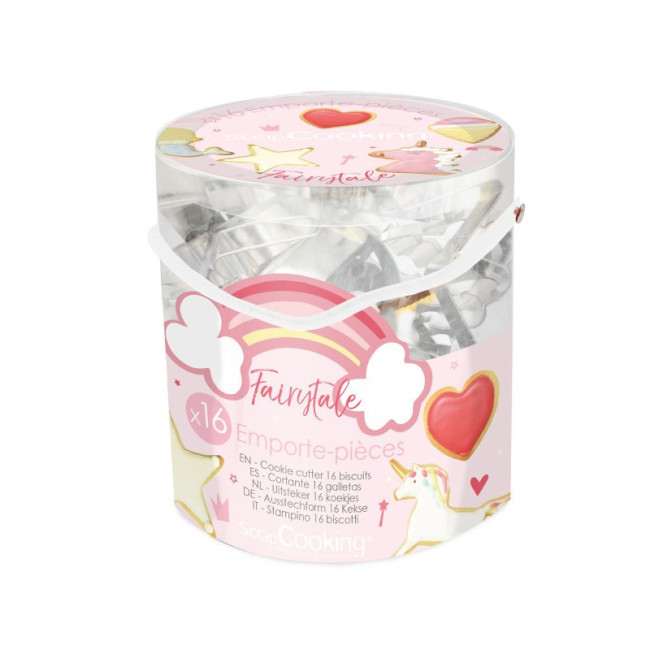Seau 16 emporte-pièces Fairytale, Scrapcooking