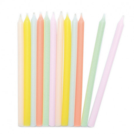 12 bougies longues pastel, Scrapcooking