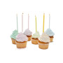 12 bougies longues Torsadées Pastel, Scrapcooking