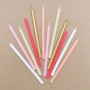 12 bougies longues Rose et Or, Scrapcooking