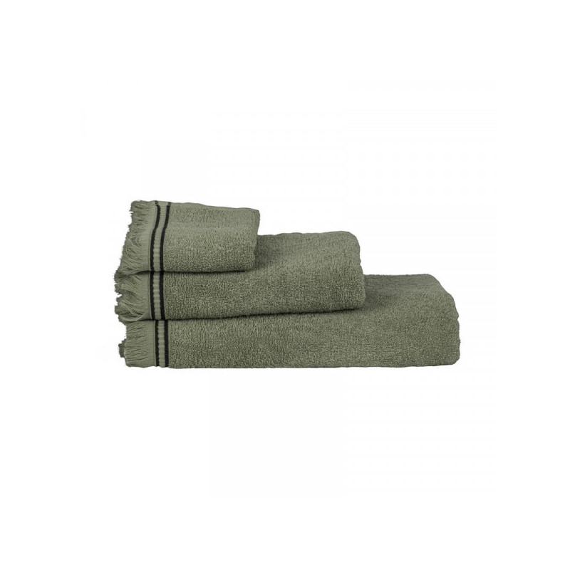 HAOMY TEXTILE - Linge de toilette Cupabia Kaki, Haomy Serviette - HAOMY TEXTILE