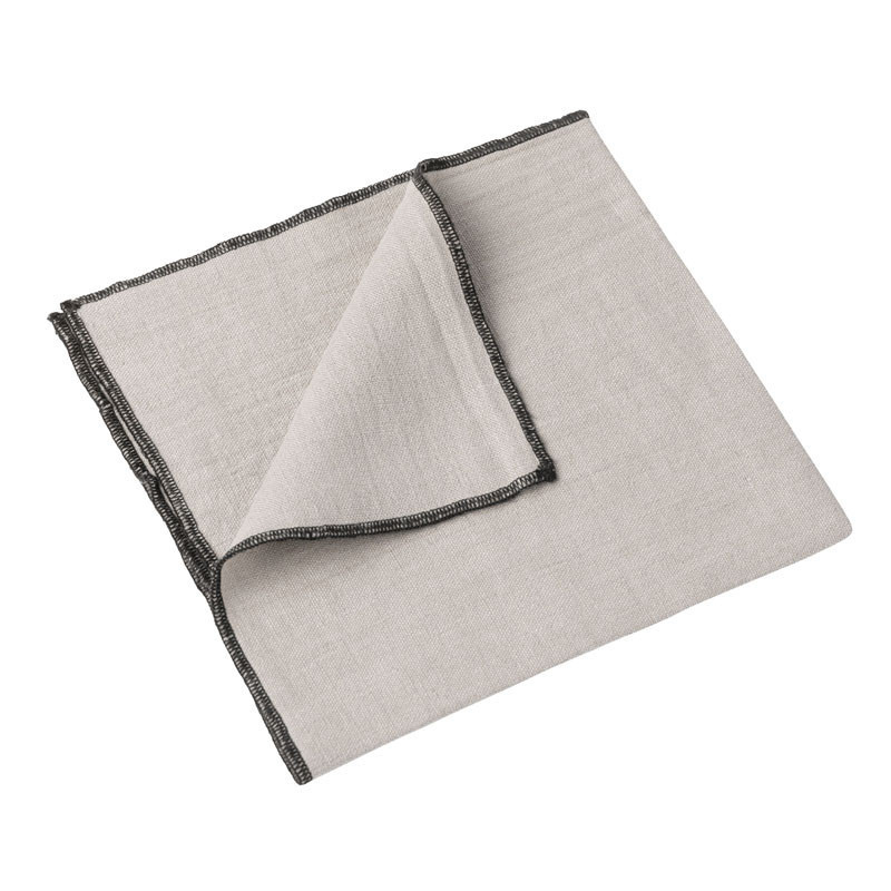 HAOMY TEXTILE - Serviette de table en lin Luri, Haomy Naturel - HAOMY TEXTILE