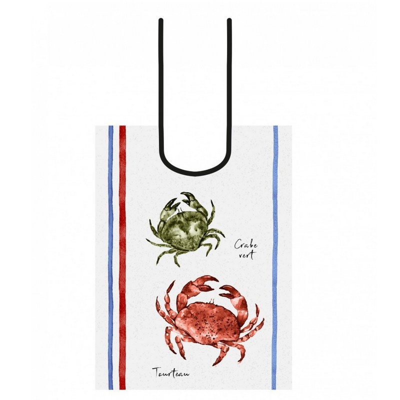 Sud Etoffe - Bavoir Fruits de Mer 45 x 60 cm, Sud Etoffe Crabes - Sud Etoffe
